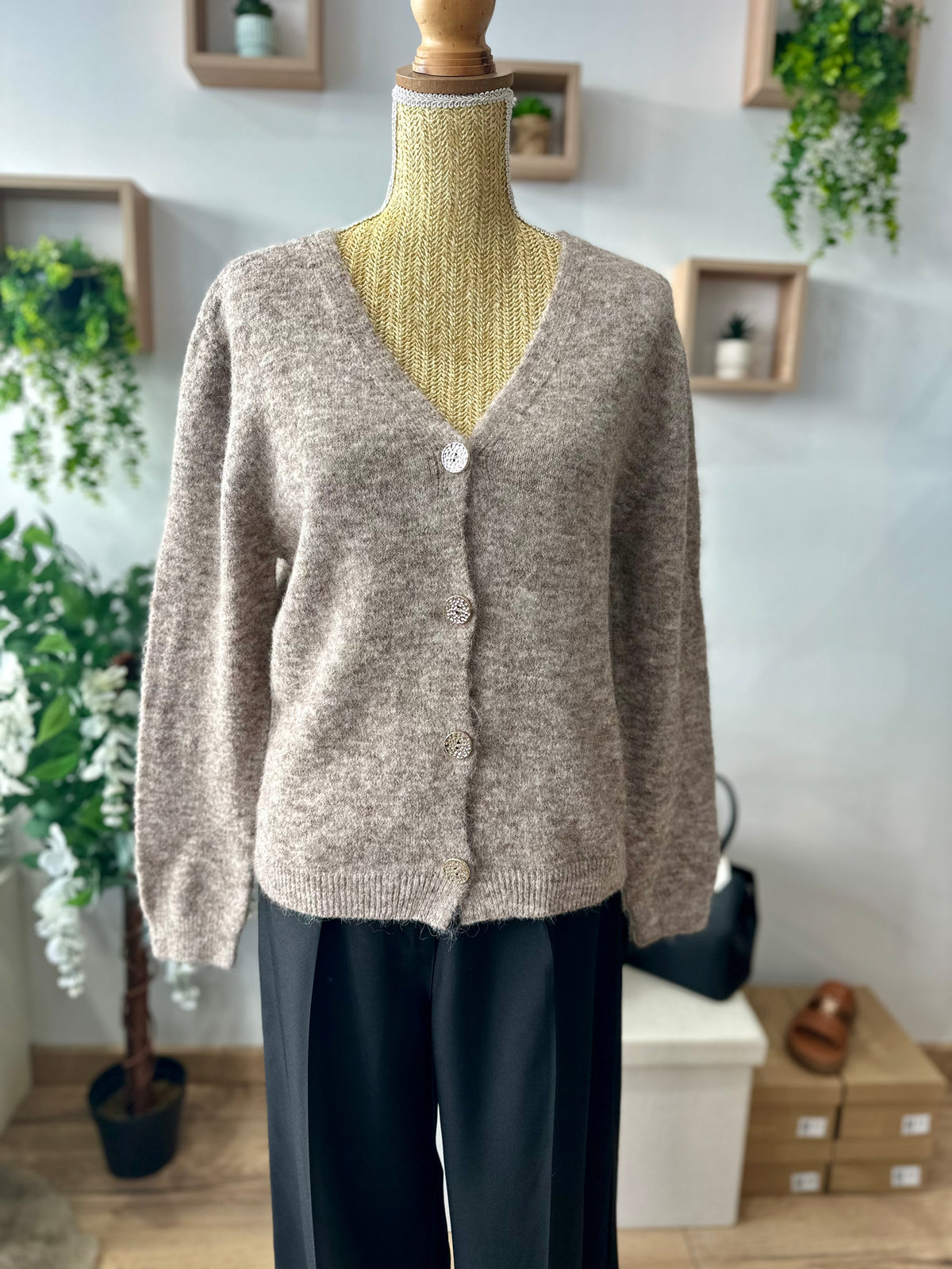 Cardigan Lina taupe