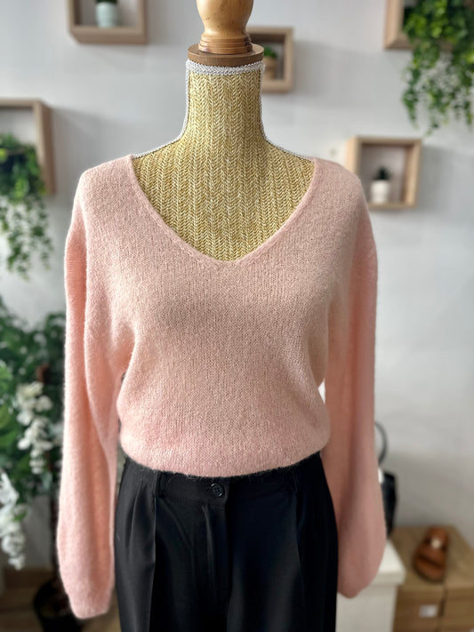 Pull col V rose